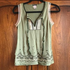 Embroidered tank top